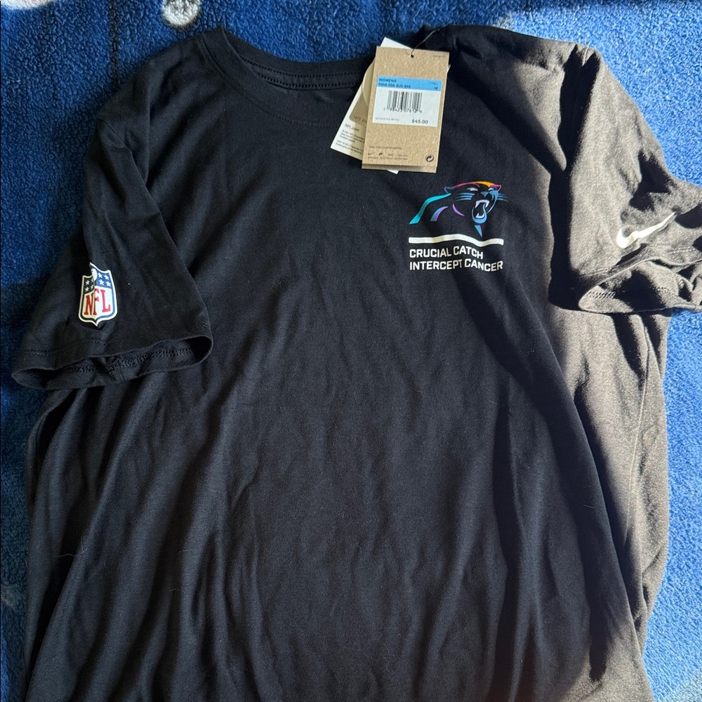 Women’s Carolina panthers crucial catch cancer dri-fit shirt